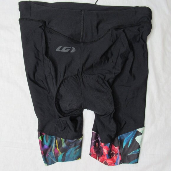 Louis Ganeau Carbon Black Tropiclal Floral Triathlon Shorts Women's L Large - Picture 7 of 8
